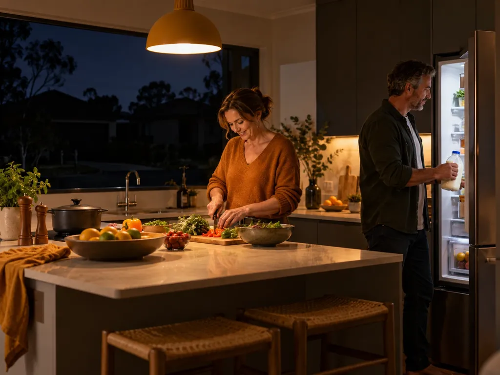 Illustrative household using selected appliances during a neighbourhood outage.